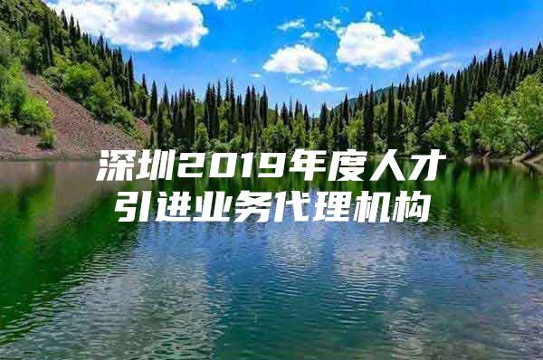 深圳2019年度人才引进业务代理机构