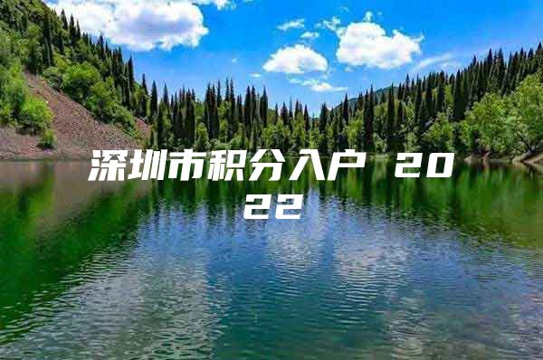 深圳市积分入户 2022