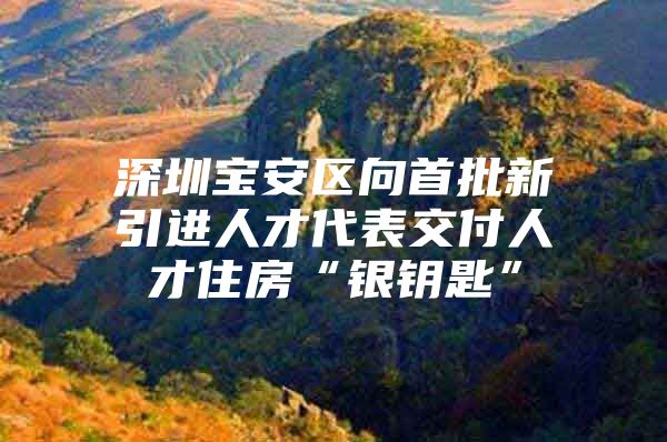 深圳宝安区向首批新引进人才代表交付人才住房“银钥匙”