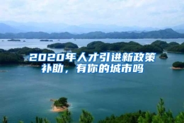 2020年人才引进新政策补助，有你的城市吗