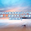 2022年大专积分入户深圳（ 深圳大专入户政策积分多少）