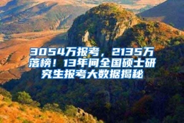 3054万报考，2135万落榜！13年间全国硕士研究生报考大数据揭秘