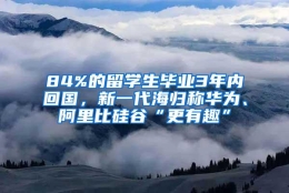 84%的留学生毕业3年内回国，新一代海归称华为、阿里比硅谷“更有趣”