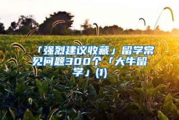 「强烈建议收藏」留学常见问题300个「大牛留学」(1)