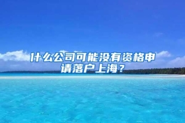 什么公司可能没有资格申请落户上海？