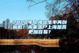 2020年上海出生率再创新低！未来落户上海是否更加容易？